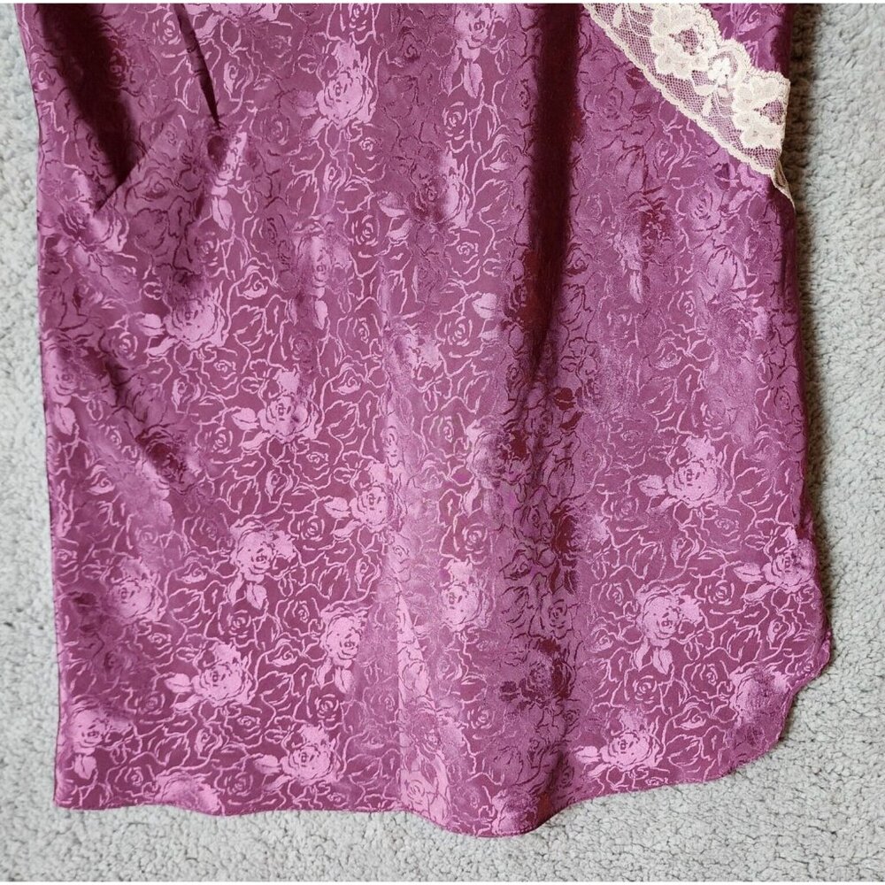 VTG Angelique Womens Sleeveless Chemise Nightgown Lingerie Lave Accents Floral M - Picture 5 of 13